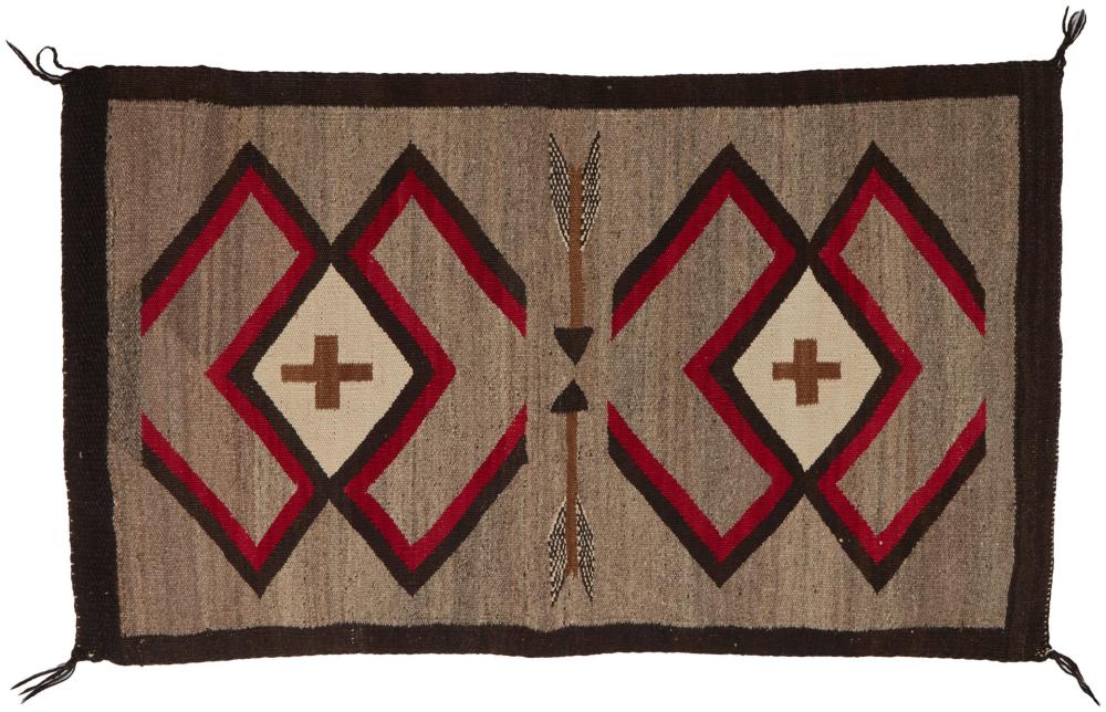 A NAVAJO PICTORIAL SADDLE BLANKETA