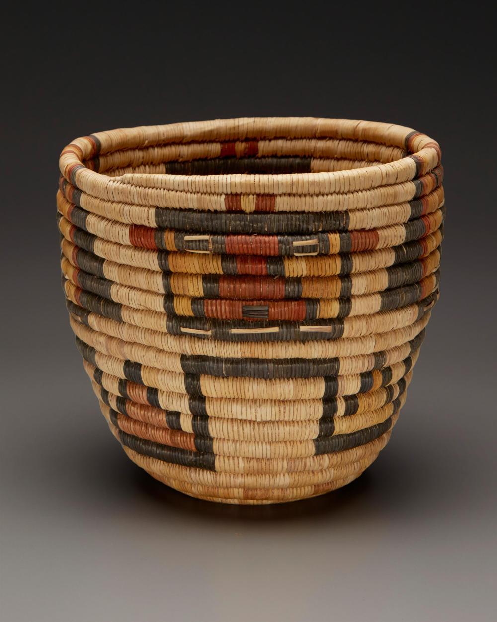 A POLYCHROME HOPI BASKETA polychrome 3447ae