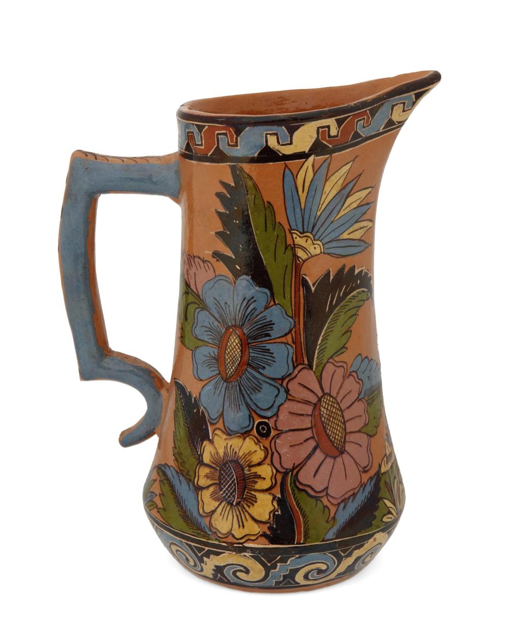 A TLAQUEPAQUE POTTERY PULQUE PITCHER  344817