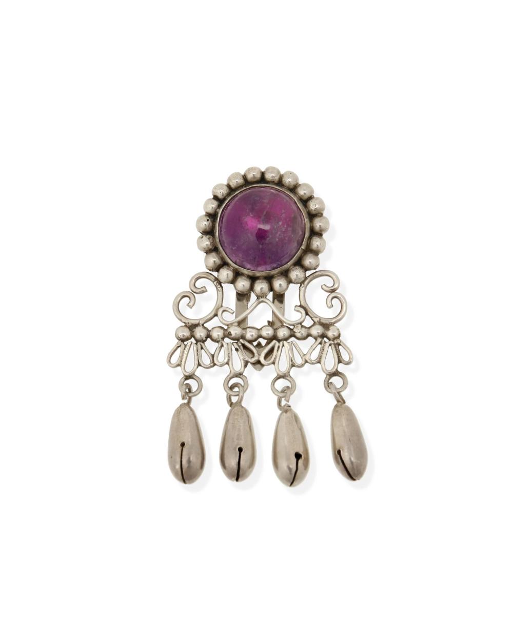 AN ANTONIO PINEDA SILVER AND AMETHYST 3448bc