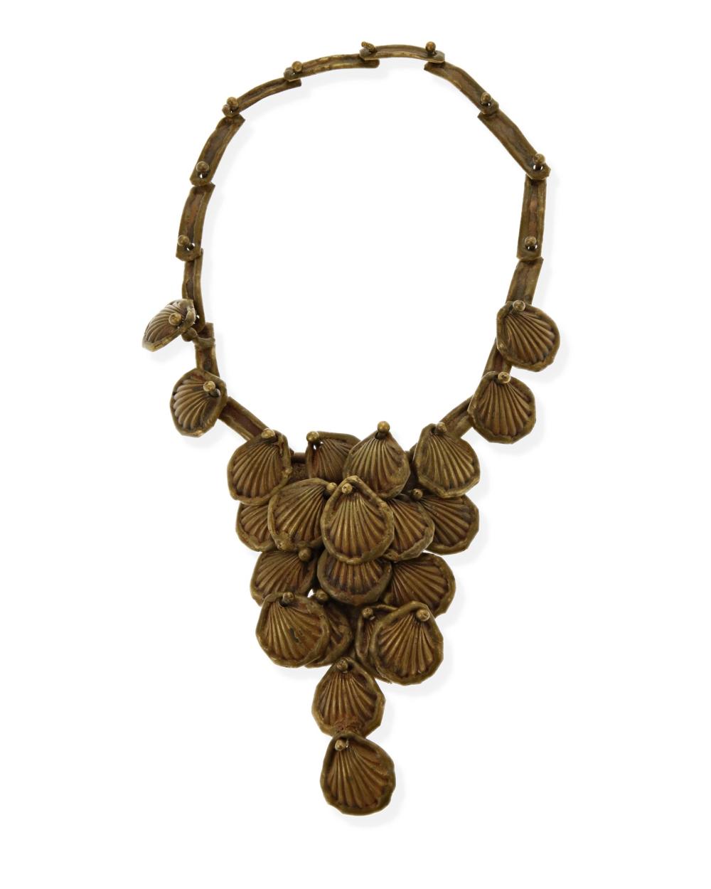 A PAL KEPENYES BRONZE SHELL NECKLACEA 344918