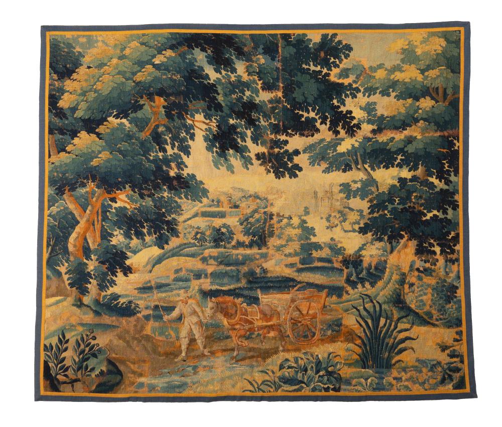 A BELGIAN WOVEN TAPESTRYA Belgian