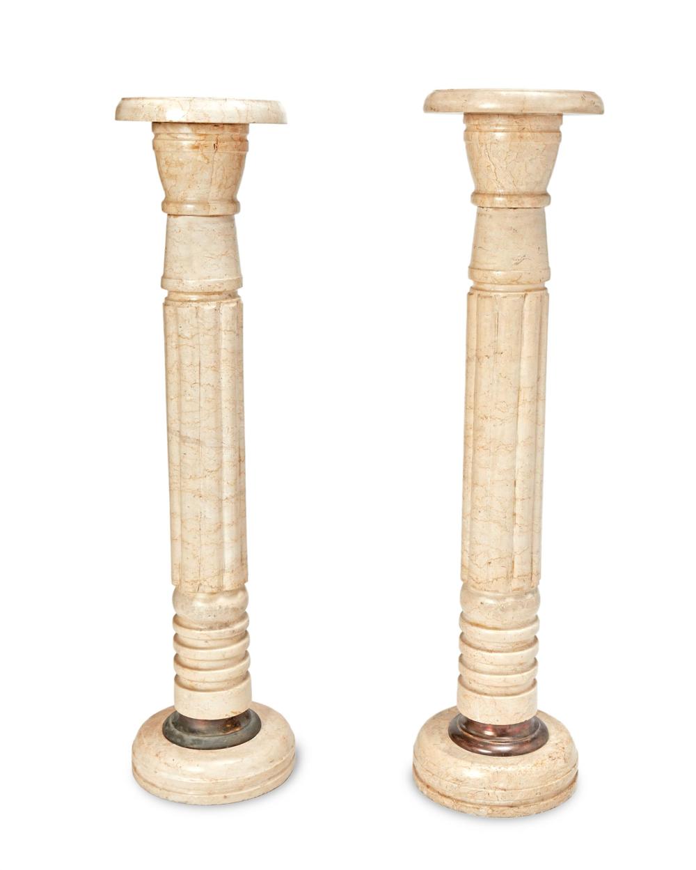 A PAIR OF MARBLE PEDESTALSA pair 344ae1