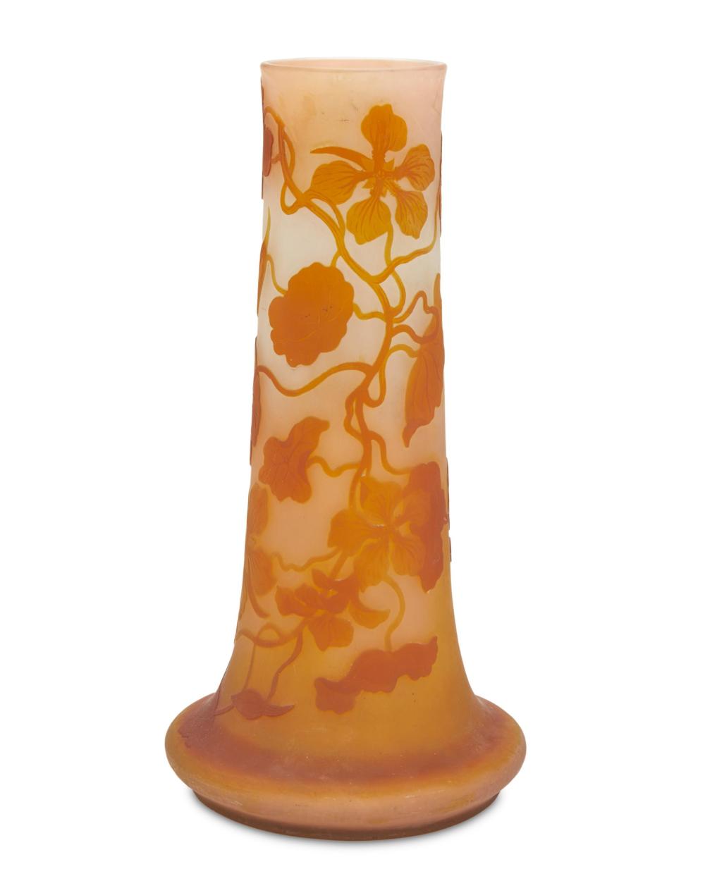 A GALL CAMEO GLASS NASTURTIUM  344c14