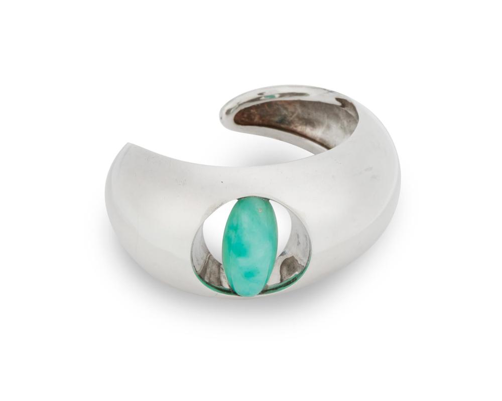 AN ANTONIO PINEDA SILVER AND CHRYSOPRASE 344cff