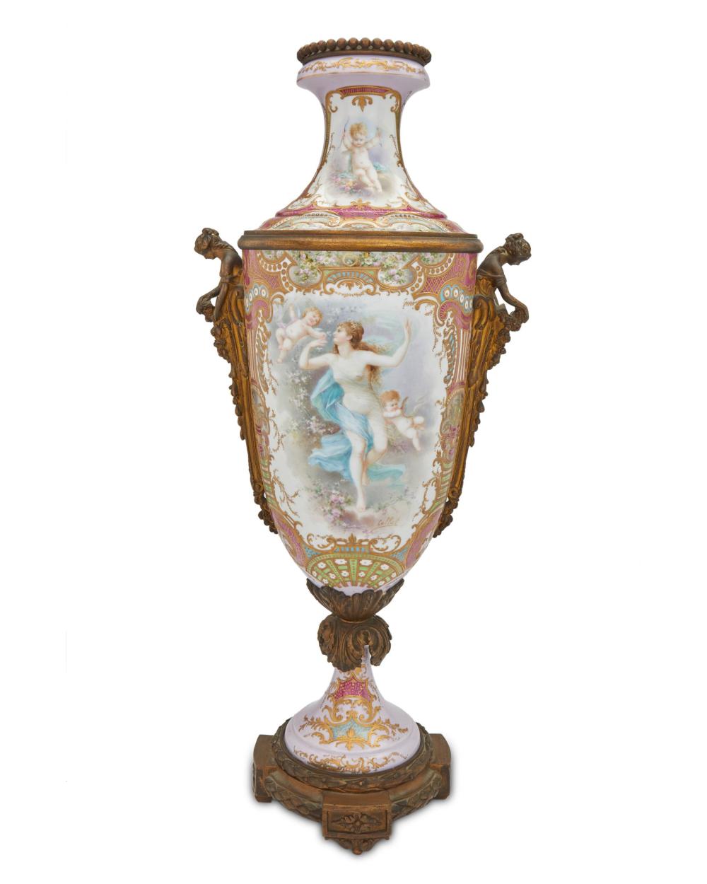 A LIMOGES PORCELAIN URNA Limoges 344d46