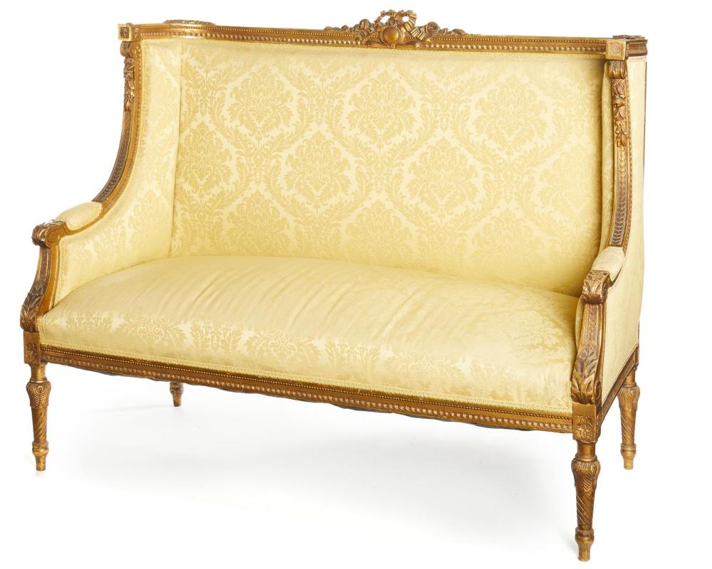 A FRENCH LOUIS XVI-STYLE SETTEE