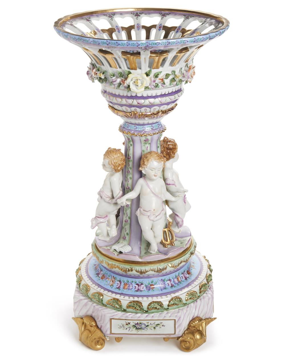 A LIMOGES PORCELAIN CENTERPIECEA 344d98