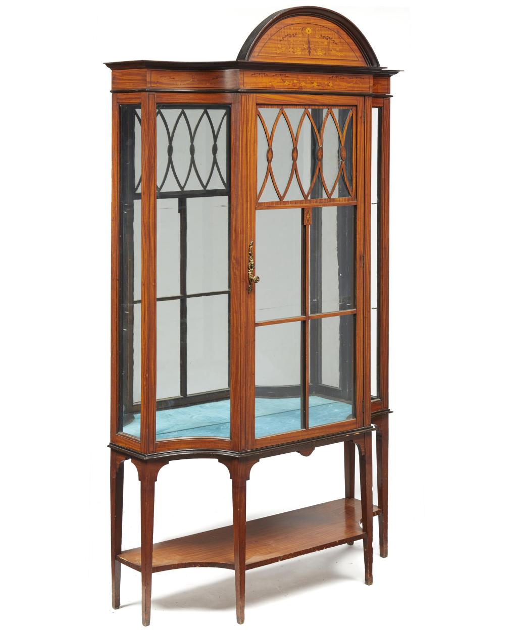 A SATINWOOD VITRINEA satinwood vitrine,