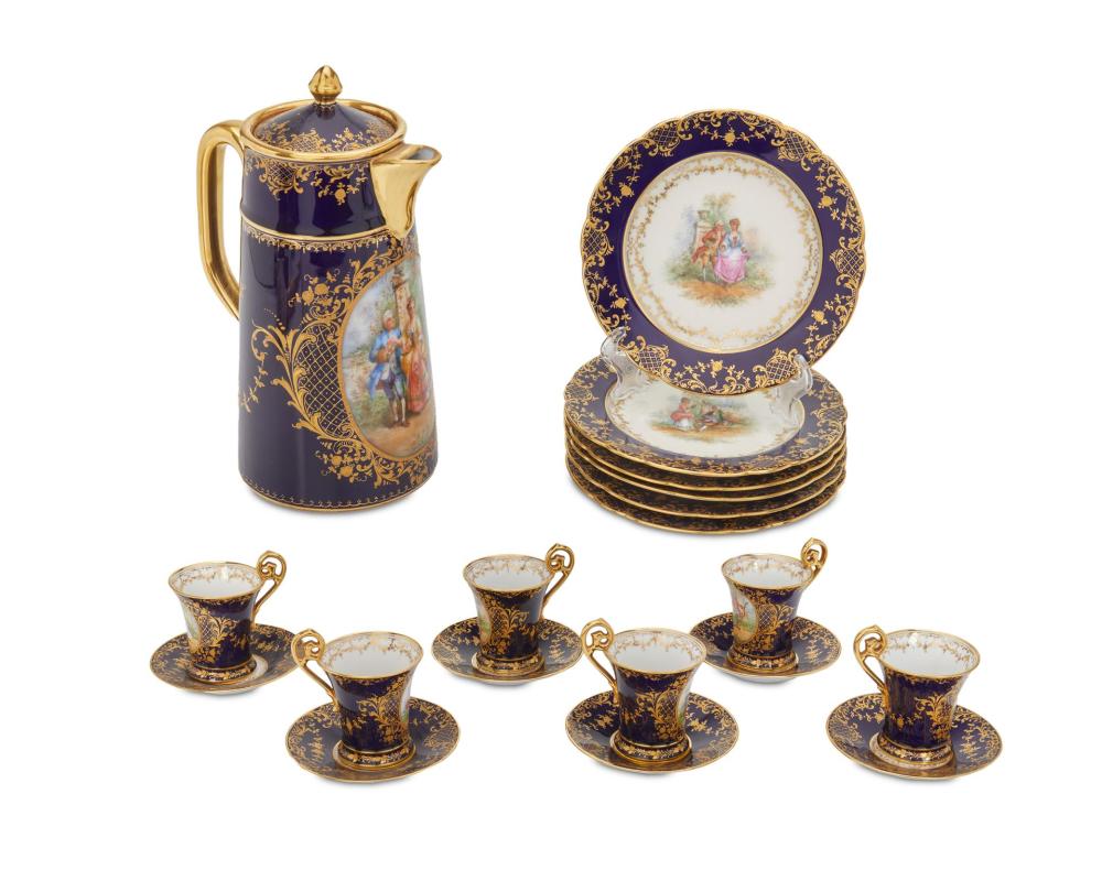 A DRESDEN PORCELAIN DESSERT SERVICEA