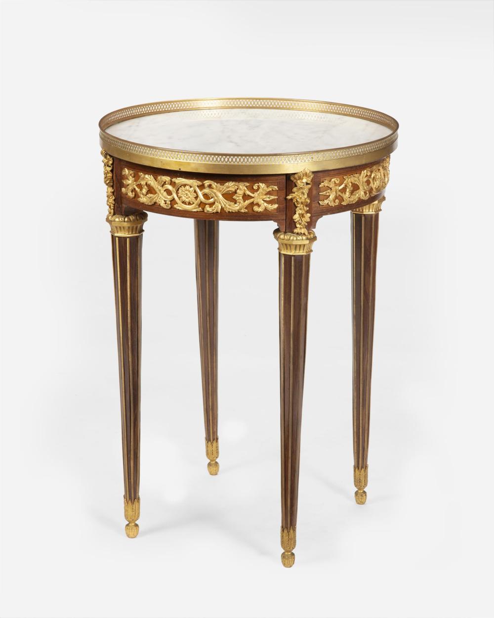 A LOUIS XVI-STYLE MARBLE-TOPPED