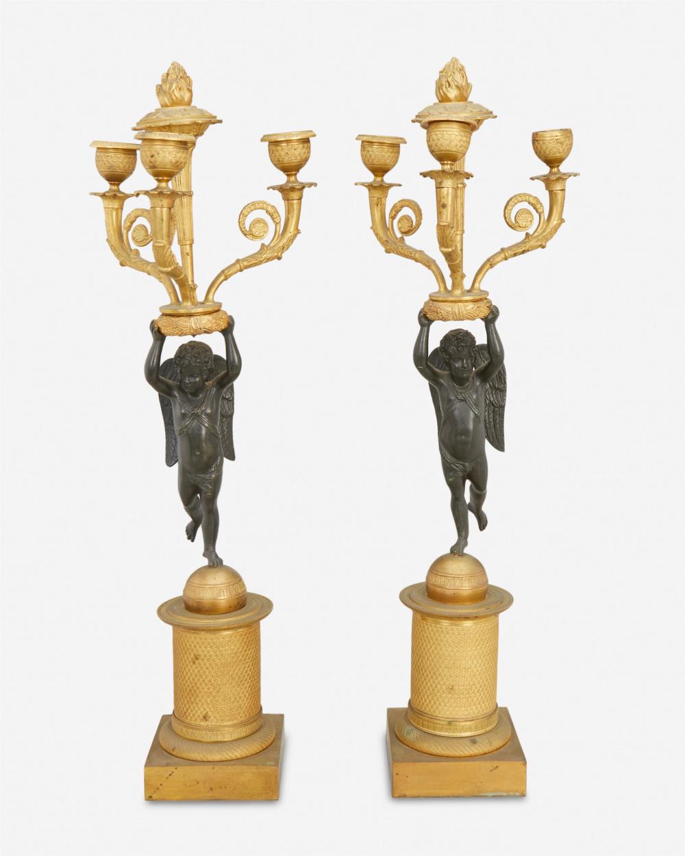 A PAIR OF FRENCH EMPIRE STYLE BRONZE 344e51