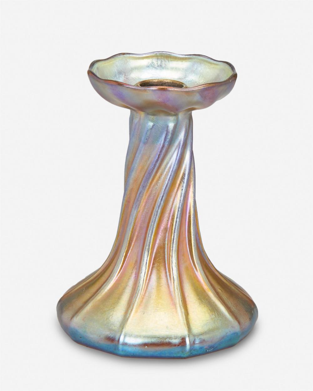 A L C TIFFANY FAVRILE GLASS CANDLESTICKA 344ee4