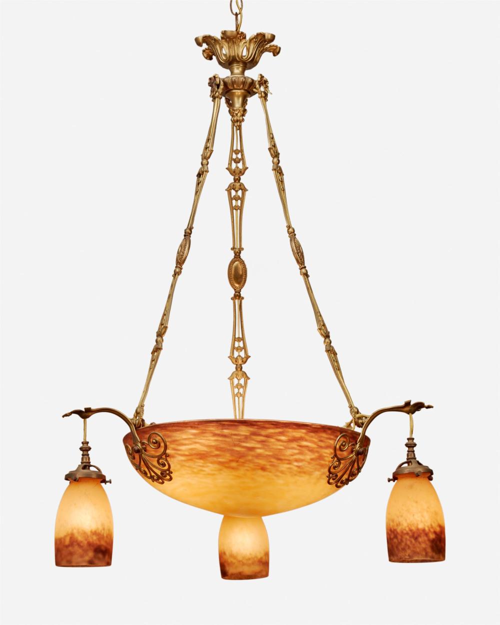 A MULLER FR RES ART GLASS CHANDELIERA 344f15