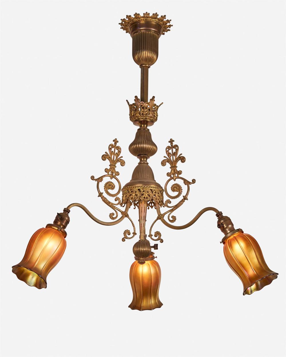 A VICTORIAN-STYLE CHANDELIER WITH