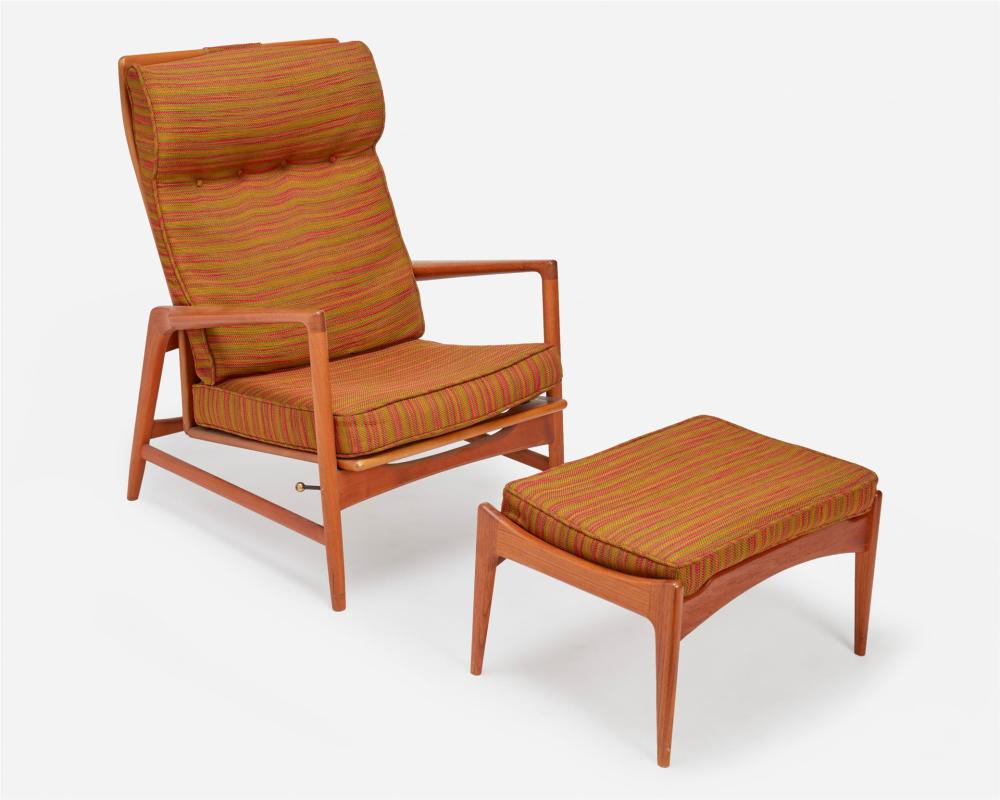 A DANISH MODERN TEAK RECLINING