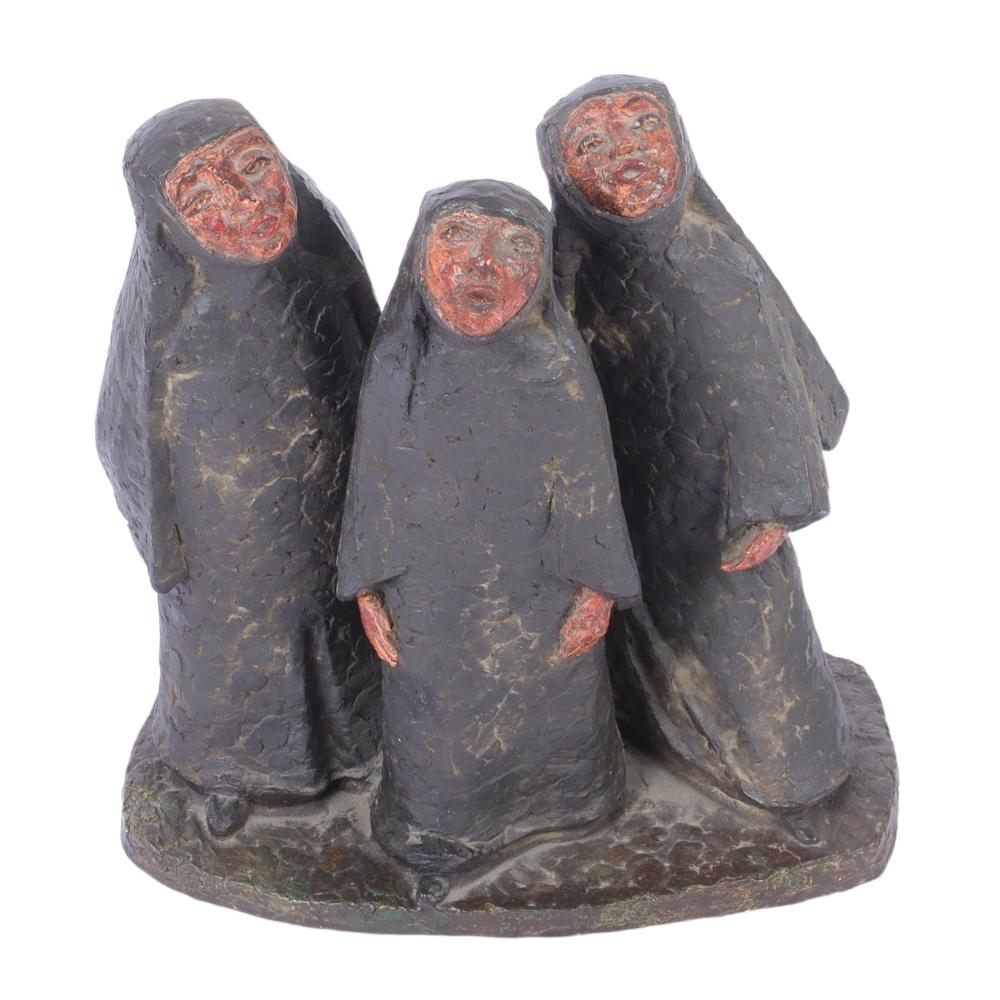 THREE NUNS FIGURE GROUP, MODERNIST