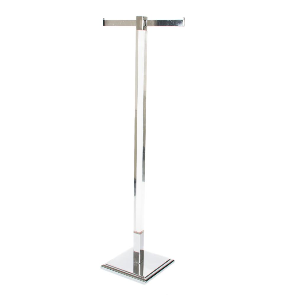 CHROME AND LUCITE DRESSING STAND