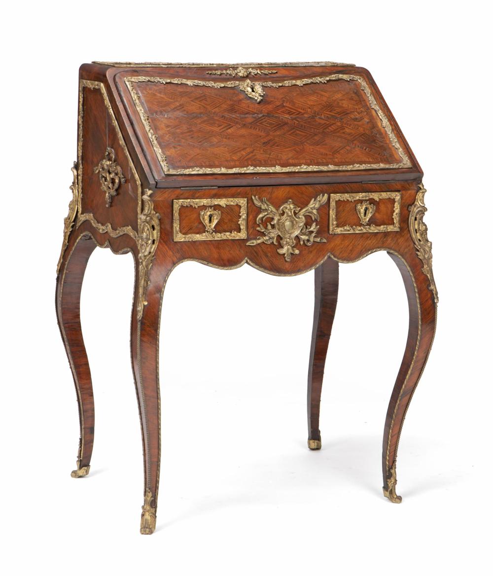 A LOUIS XV-STYLE SLANT FRONT DESKA Louis