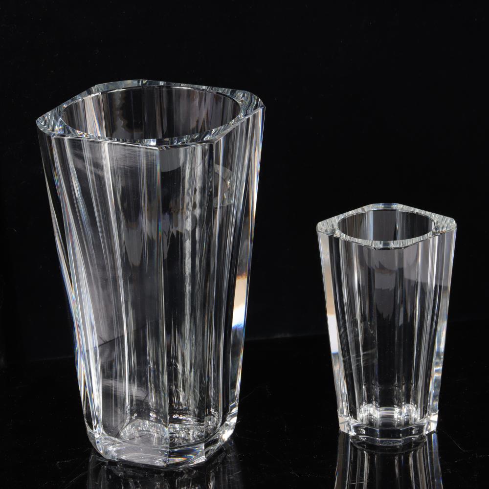 TWO BACCARAT FRANCE FLUTED CRYSTAL 345131