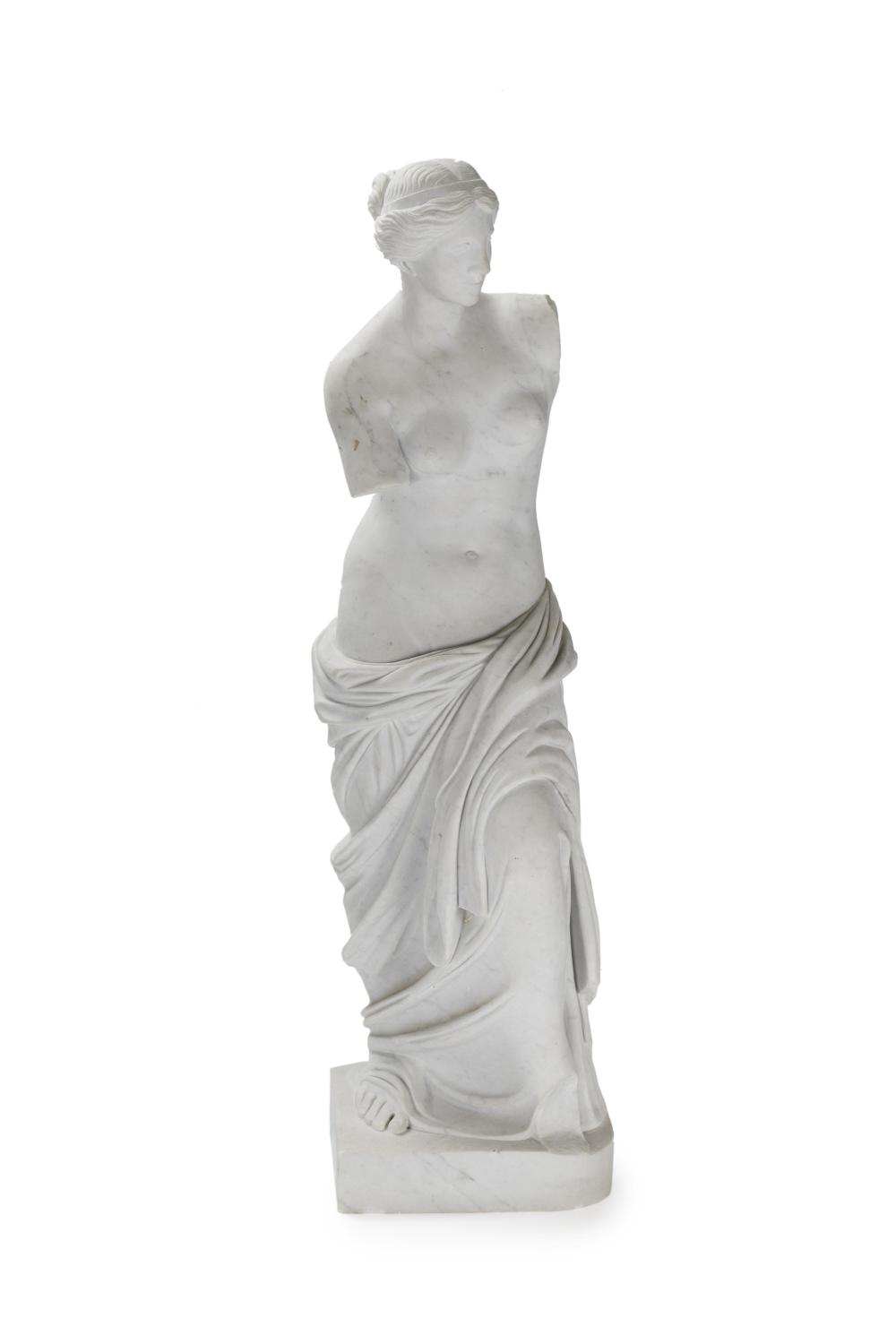 A MARBLE SCULPTURE OF THE VENUS