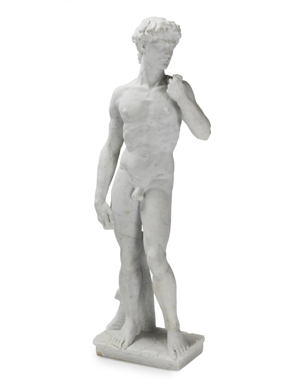 A MARBLE SCULPTURE AFTER MICHELANGELO S 34517d