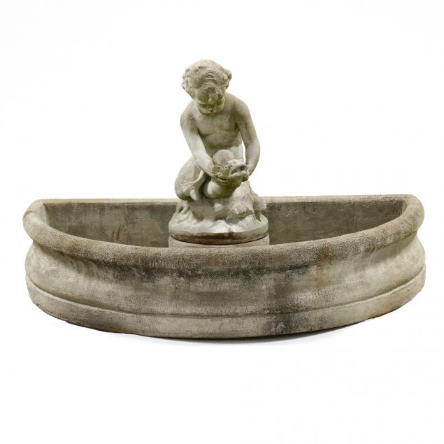 CAST STONE FIGURAL FOUNTAIN WITH 3451db