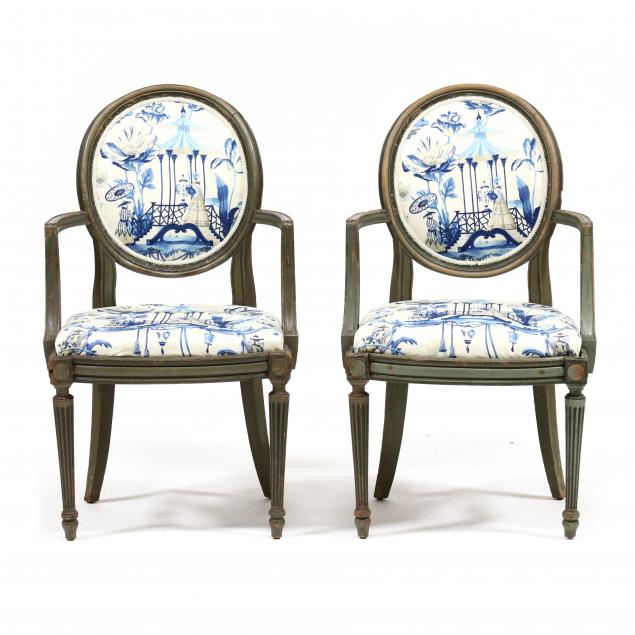 PAIR OF LOUIS XVI STYLE FAUTEUIL 3451f6