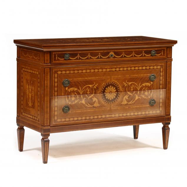 ITALIAN MARQUETRY INLAID COMMODE