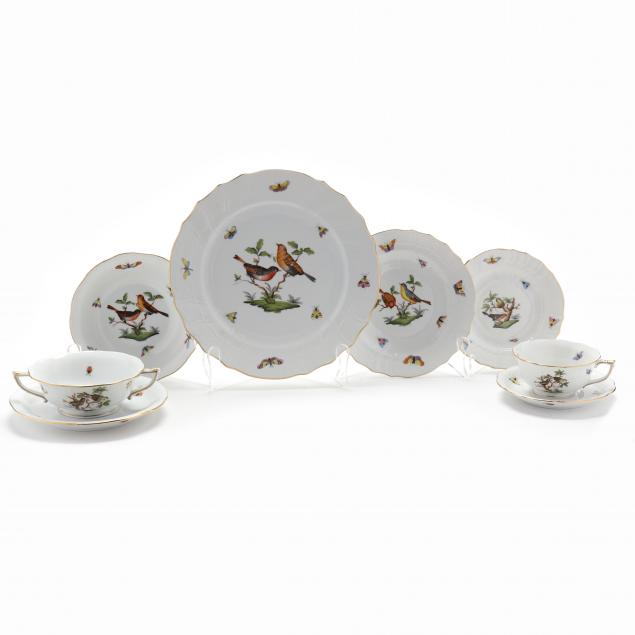 HEREND ROTHSCHILD BIRD DINNER SERVICE 34521b