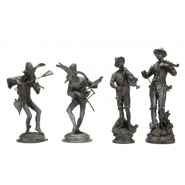 FOUR FRENCH CAST METAL FIGURES 34522c
