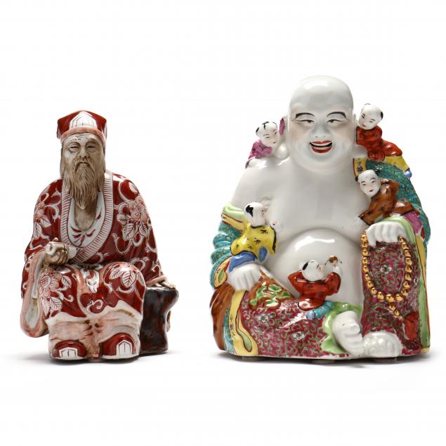 TWO CHINESE SCULPTURES 20th century,
