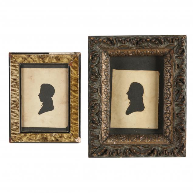 TWO PEALE MUSEUM HOLLOW CUT SILHOUETTES 34529e