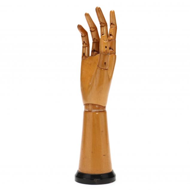 WOOD ARTICULATED HAND FROM ARTIST'S