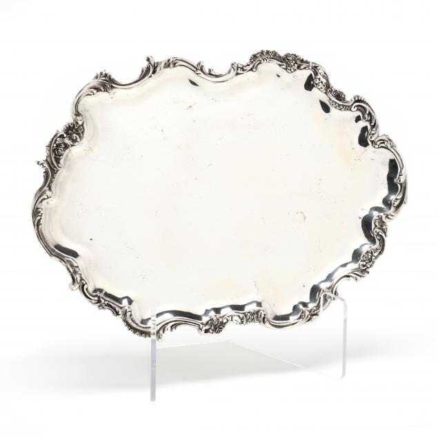 A FRENCH 1ST STANDARD SILVER OVAL SERVING