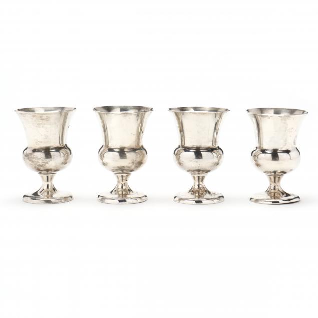 SET OF FOUR STERLING SILVER CORDIALS