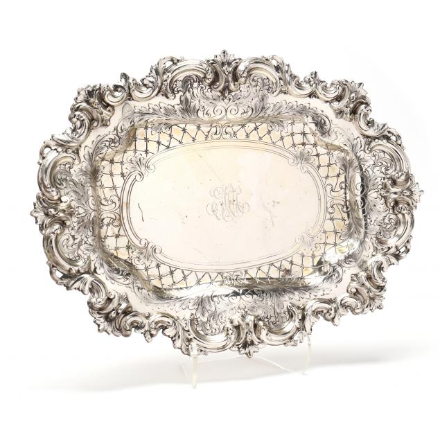 A STERLING SILVER OVAL SERVING 34539b