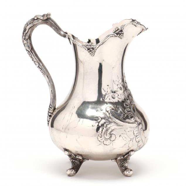 AN AMERICAN COIN SILVER WATER PITCHER 3453bd