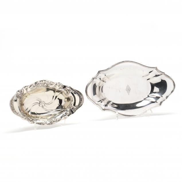 TWO AMERICAN STERLING SILVER OVAL