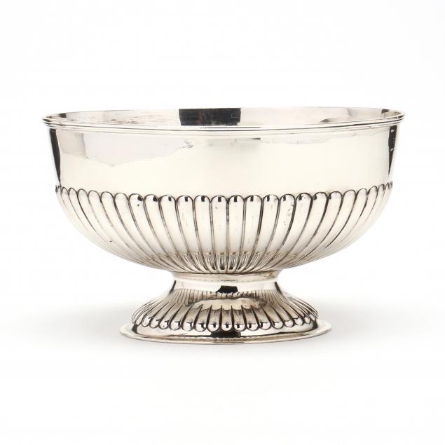 A VICTORIAN SILVER PEDESTAL BOWL,