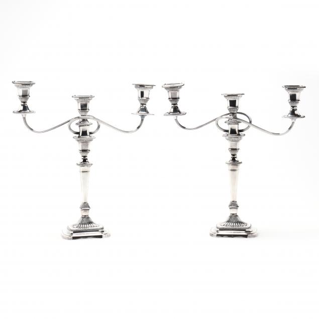 A PAIR OF ENGLISH SILVER PLATED 345428