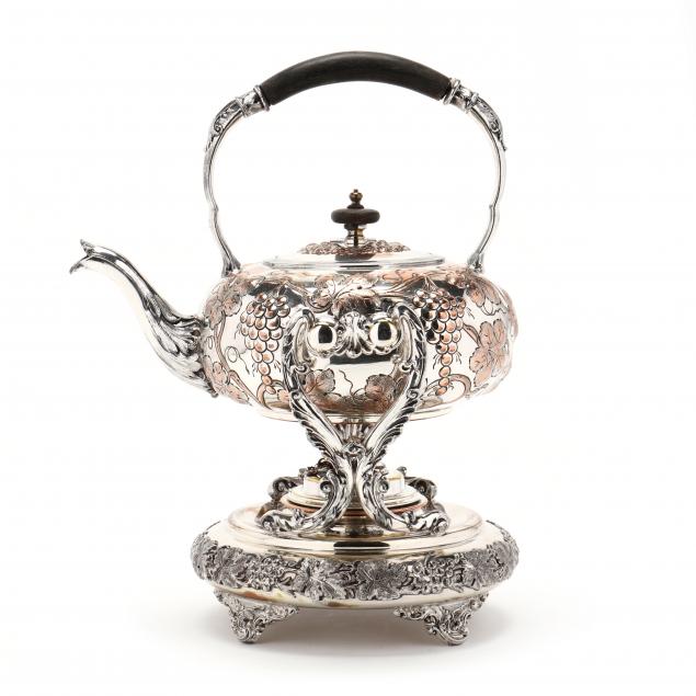 A SHEFFIELD SILVER-PLATED SPIRIT KETTLE