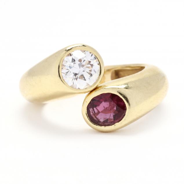 GOLD DIAMOND AND RUBY RING In 345435