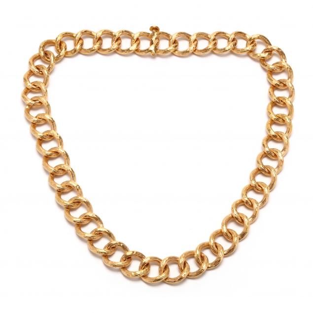 HIGH KARAT GOLD LINK NECKLACE Necklace 34542c