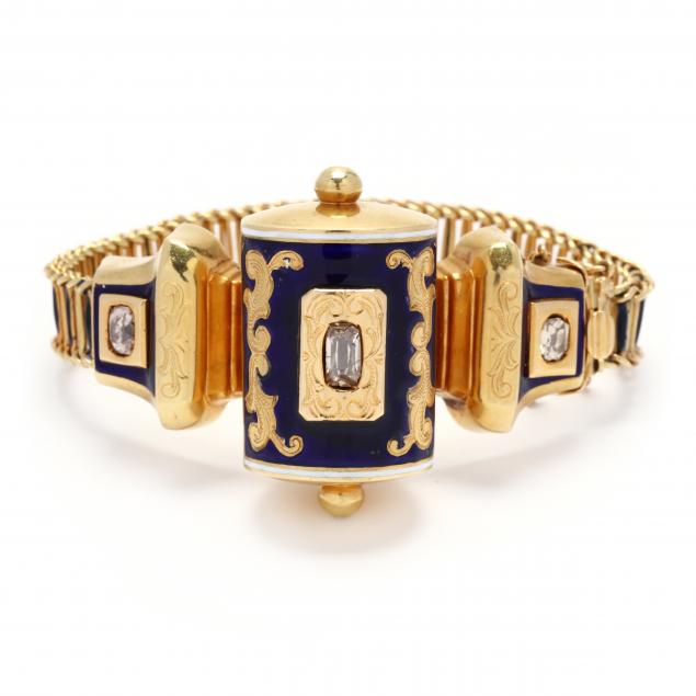 ANTIQUE GOLD ENAMEL AND DIAMOND 345447