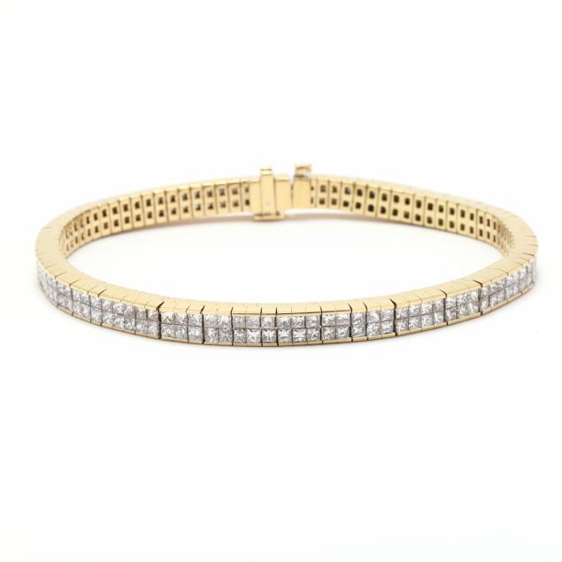 GOLD AND DIAMOND LINE BRACELET Bracelet