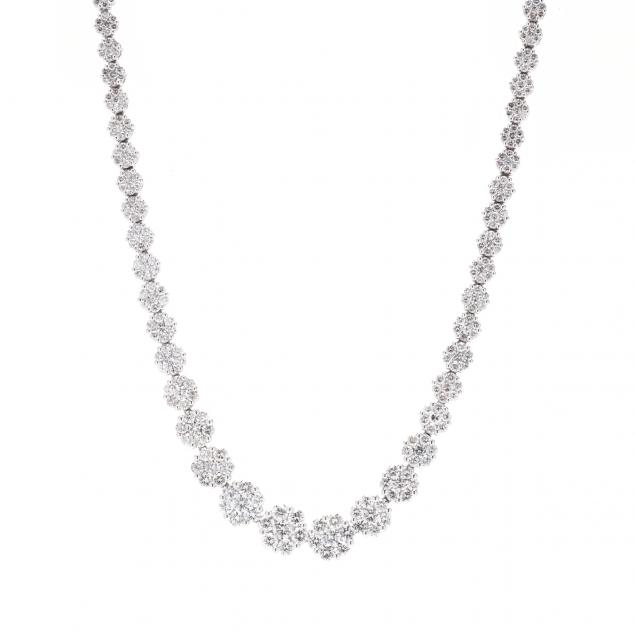 WHITE GOLD AND DIAMOND NECKLACE 34547c