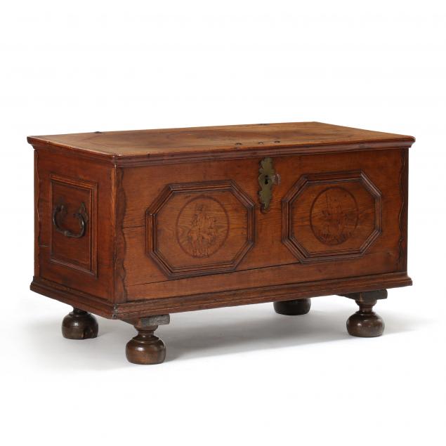 ANTIQUE CONTINENTAL INLAID OAK 3454e7