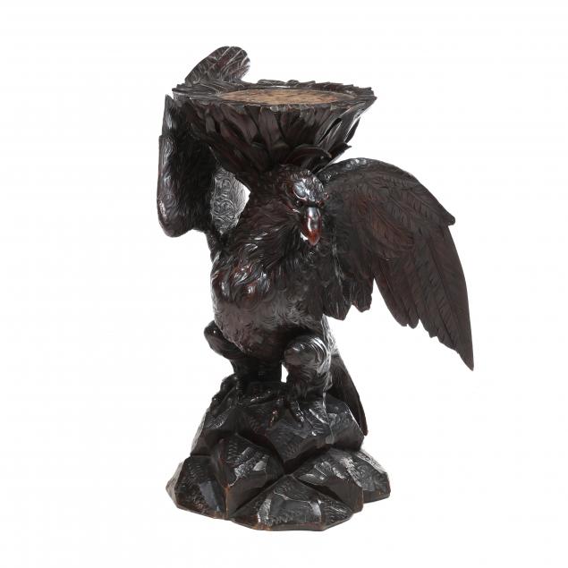 BLACK FOREST CARVED WOOD EAGLE