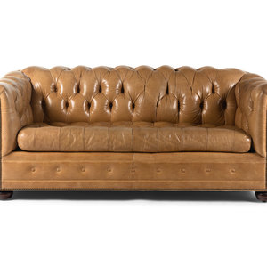 A Leather Upholstered Chesterfield 34558e